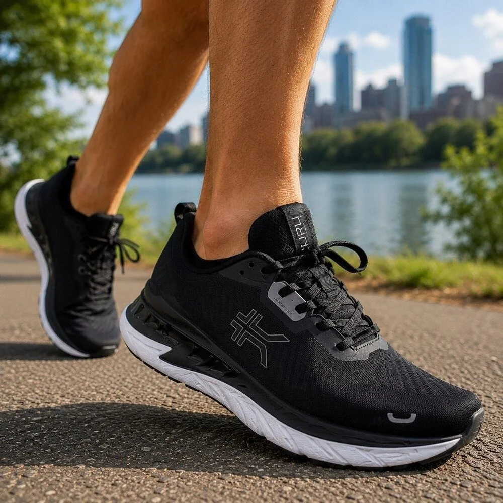 KURU Triple Max Men's 11 Black Running Walking Shoes Cushion Comfort NWOB